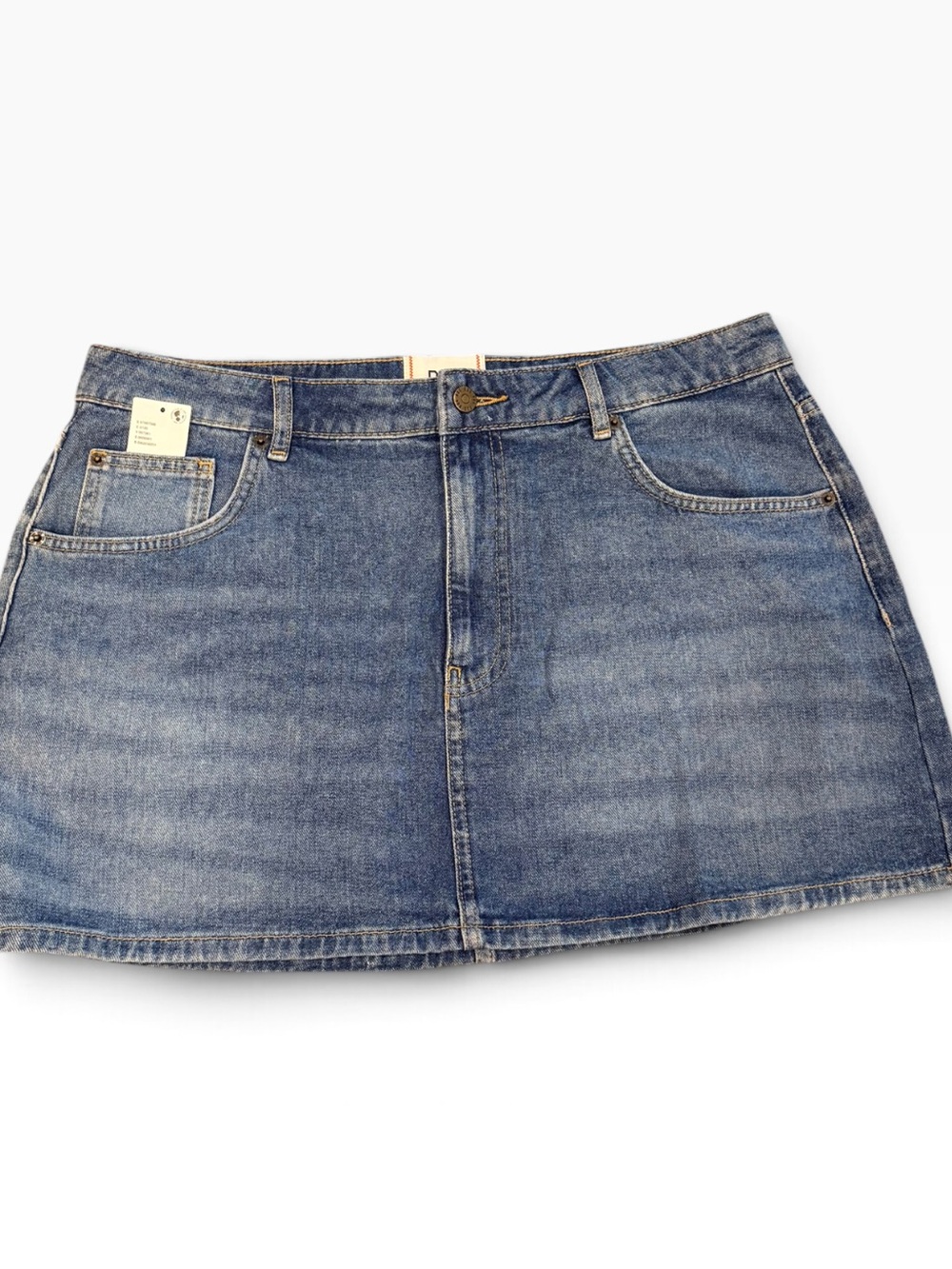BDG Urban Outfitters Jean Mini Skirt Medium Wash Blue Denim XL NWT